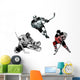 Ice Hockey Trio Wall Decal