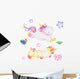 Unicorn Party Wall Decal Sticker Set