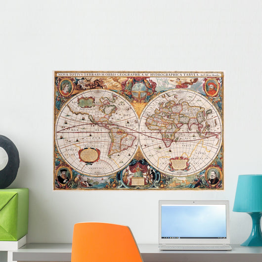 High-Quality Antique Map - Henricus Hondius 1630 Wall Mural