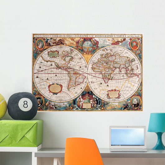 High-Quality Antique Map - Henricus Hondius 1630 Wall Mural