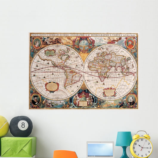 High-Quality Antique Map - Henricus Hondius 1630 Wall Mural