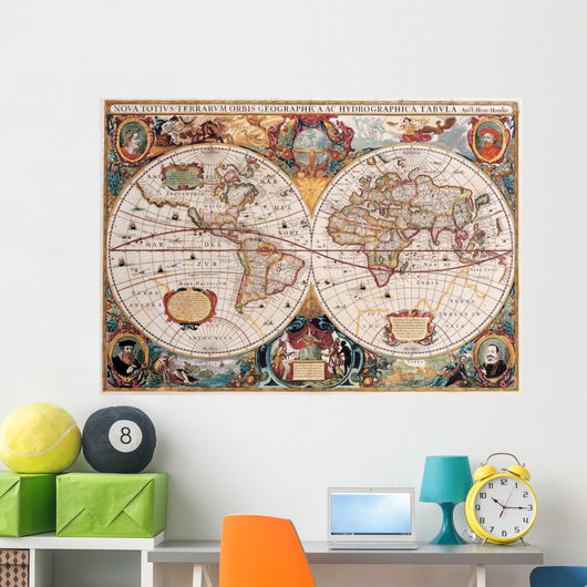 High-Quality Antique Map - Henricus Hondius 1630 Wall Mural