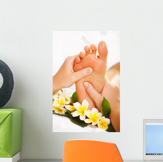 Exotic foot massage and spa foot treatment. Wall Mural