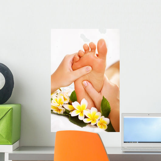 Exotic foot massage and spa foot treatment. Wall Mural