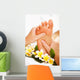 Exotic foot massage and spa foot treatment. Wall Mural