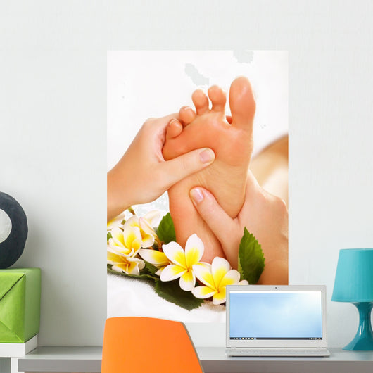 Exotic foot massage and spa foot treatment. Wall Mural
