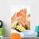 Exotic foot massage and spa foot treatment. Wall Mural