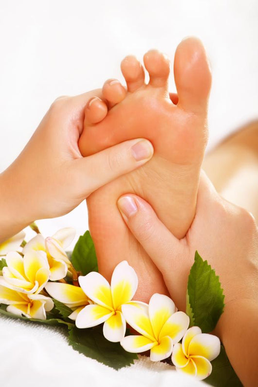 Exotic foot massage and spa foot treatment. Wall Mural