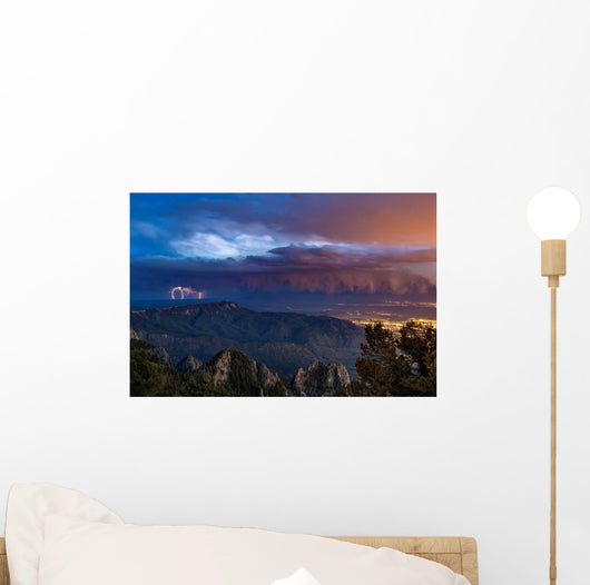 Lightning from Distant Thunderstorm Wall Decal