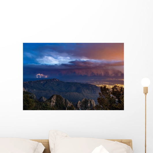 Lightning from Distant Thunderstorm Wall Decal