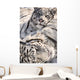 White Bengal Tigers, Forestry Farm, Saskatoon, Saskatchewan Wall Mural
