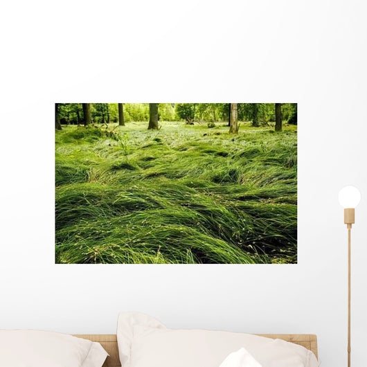Green Bed Wall Decal
