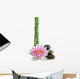lotus flower, stones and bamboo Wall Decal