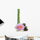lotus flower, stones and bamboo Wall Decal