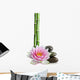 lotus flower, stones and bamboo Wall Decal