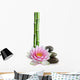 lotus flower, stones and bamboo Wall Decal