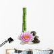 lotus flower, stones and bamboo Wall Decal