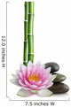 lotus flower, stones and bamboo Wall Decal
