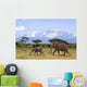 Elephants Before the Kilimanjaro Wall Mural