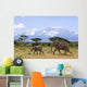 Elephants Before the Kilimanjaro Wall Mural