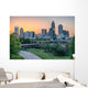 City Skyline Charlotte North Wall Decal