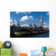 The Big Ben , the Houses of Parliament and Westminster Bridge in Wall Mural