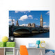 The Big Ben , the Houses of Parliament and Westminster Bridge in Wall Mural