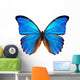 Blue Morpho Butterfly Wall Decal