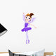 Rainbow Colors Ballerinas Series Violet Ballerina Wall Decal