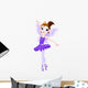 Rainbow Colors Ballerinas Series Violet Ballerina Wall Decal