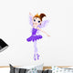 Rainbow Colors Ballerinas Series Violet Ballerina Wall Decal