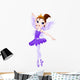 Rainbow Colors Ballerinas Series Violet Ballerina Wall Decal