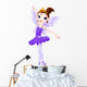 Rainbow Colors Ballerinas Series Violet Ballerina Wall Decal