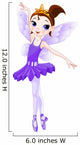 Rainbow Colors Ballerinas Series Violet Ballerina Wall Decal