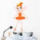 Rainbow Colors Ballerinas Series Orange Ballerina Wall Decal