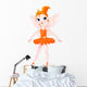 Rainbow Colors Ballerinas Series Orange Ballerina Wall Decal