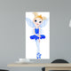 (Rainbow colors ballerinas series). Dark Blue Ballerina Wall Decal