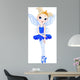 (Rainbow colors ballerinas series). Dark Blue Ballerina Wall Decal