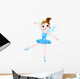 Rainbow Colors Ballerinas Series Blue Ballerina Wall Decal