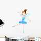 Rainbow Colors Ballerinas Series Blue Ballerina Wall Decal