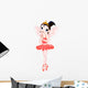 Rainbow Colors Ballerinas Series Red Ballerina Wall Decal