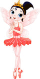 Rainbow Colors Ballerinas Series Red Ballerina Wall Decal