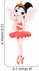 Rainbow Colors Ballerinas Series Red Ballerina Wall Decal