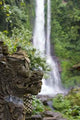 Waterfall and Balinese Sculpture Wall Decal
