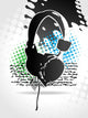 Beautiful Headphone Design Wall Mural