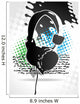 Beautiful Headphone Design Wall Mural