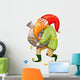 Smiling Dwarf Hauling Gold Wall Decal
