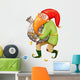 Smiling Dwarf Hauling Gold Wall Decal