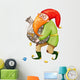 Smiling Dwarf Hauling Gold Wall Decal