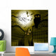 Landscape with gate and owl. Wall Mural